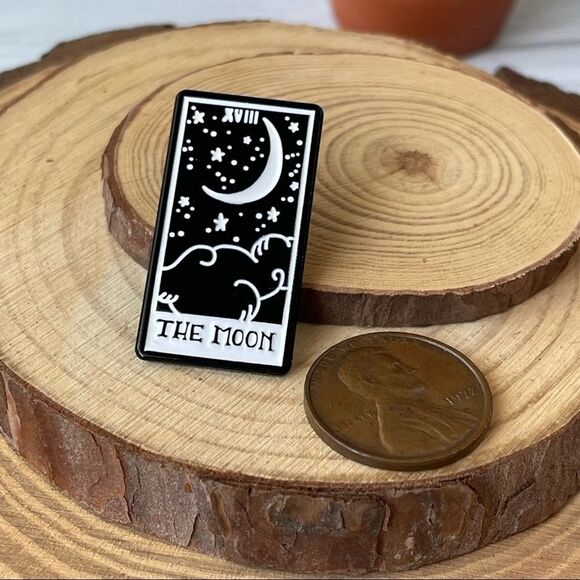 The Moon Stellar Enamel Pin/ Brooch Lapel - Picture 3 of 6